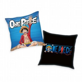 One Piece almohada Logo & Monkey D. Luffy 40 x